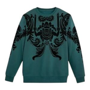 Disney Parks Haunted Mansion Gargoyle Teal Blue Crewneck Sweatshirt Unisex 3XL